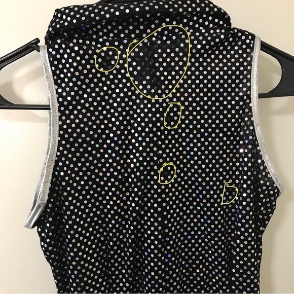 Forum costume womens sequin dance flare pant bodysuit size Small - Picture 10 of 12